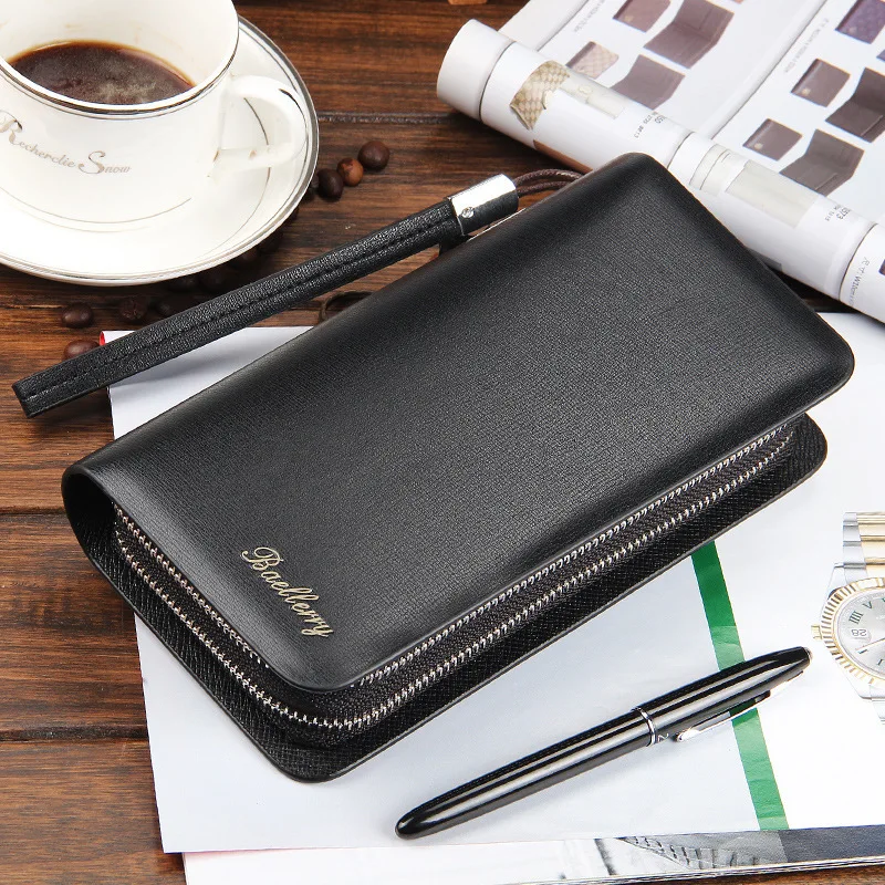 

High Quality Vintage Man Wallet Male Slim Pu Leather Bifold Business Long Wallet Card Coin Wallet Purse Cartera Hombre Billetera