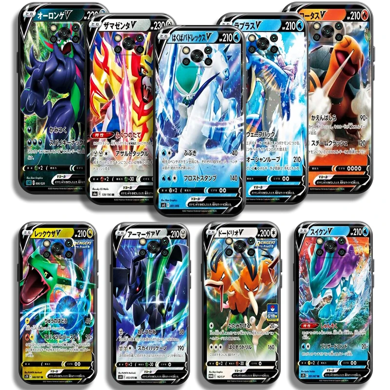 

Pokemon Cards Pikachu Case For Xiaomi Poco X3 Pro NFC For POCO X3 GT Phone Case Liquid Silicon Soft Carcasa Coque Back