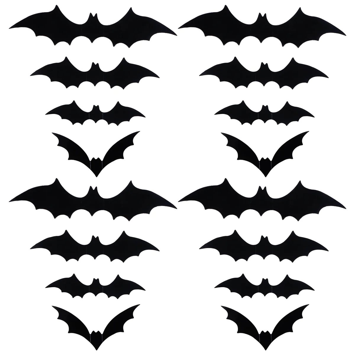 

3D Stickers 60pcs Vintage Scary Bat Window Floor Decals Party Supplies