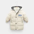 Детский пуховик для мальчиков и девочек, зимняя хлопковая куртка с бархатной подкладкой, модная брендовая куртка для снега, 2022