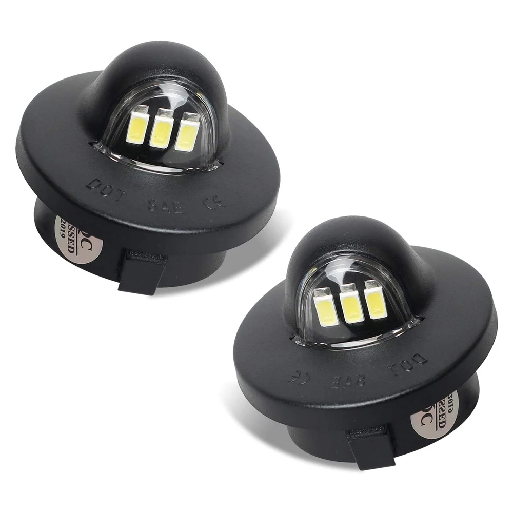 

2 Pcs White Canbus For Lincoln Auto Number Plate Tail Reverse Backup Rear Lamp Assembly Led Car License Plate Light Replacement