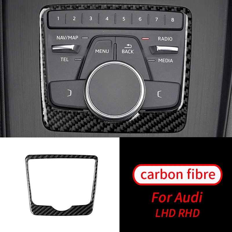

For Audi A4 B9 A5 17-19 Real Carbon Fiber Mini Display Board Decoration Cover Trim Car Interior Accessories Car Interior Supplie
