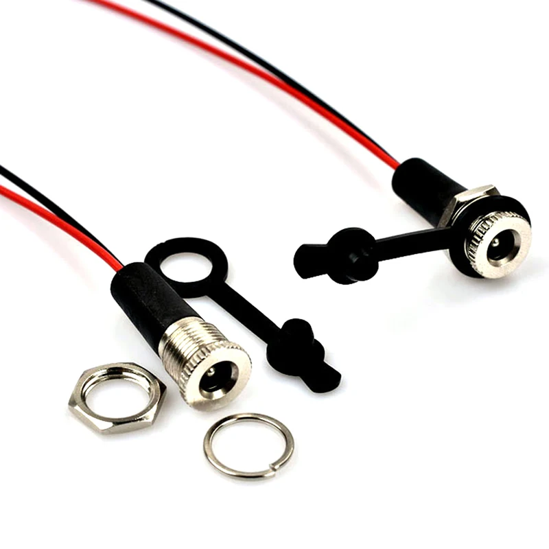 

1PC 5A IP68 Waterproof 5.5 X 2.1MM 5521/5525 DC Power Socket Female Jack Panel Mount Solder Connector Adapter With Nut Snap