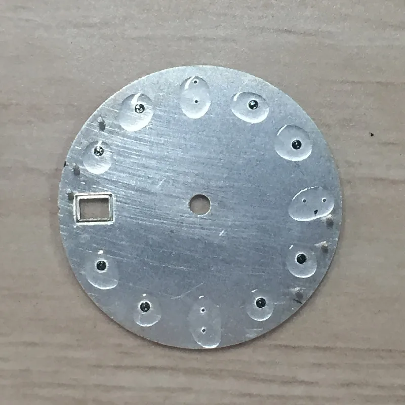 Vintage  28.5mm dial no logo watch accessory  modified white black nail for Japanese NH35/36 movement