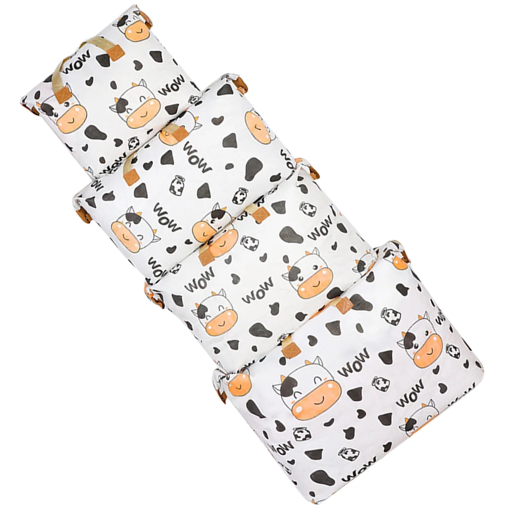 

4 Pcs Clothes Storage Bag Polyester Container High Capacity Quilt Film Non-woven Fabric Pouch Sundries Bags Student