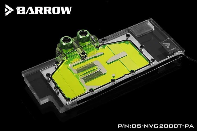 Barrow BS-NVG2080T-PA-bloques de refrigeración por agua para tarjeta gráfica, cubierta completa LRC RGB v2, para la edición Founder Nvidia RTX2080Ti / 2080