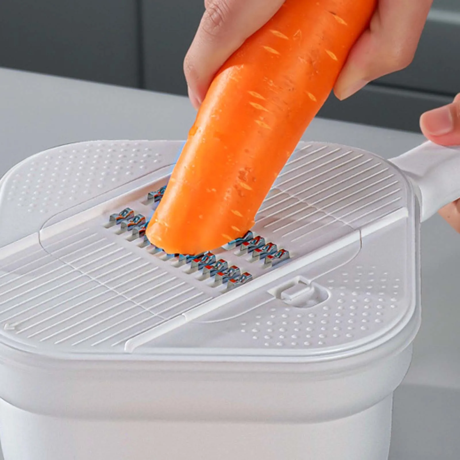 

Многофункциональный нож для овощей с дренажной корзиной, овощерезка, морковка, картофель, терка, Многофункциональные кухонные аксессуары