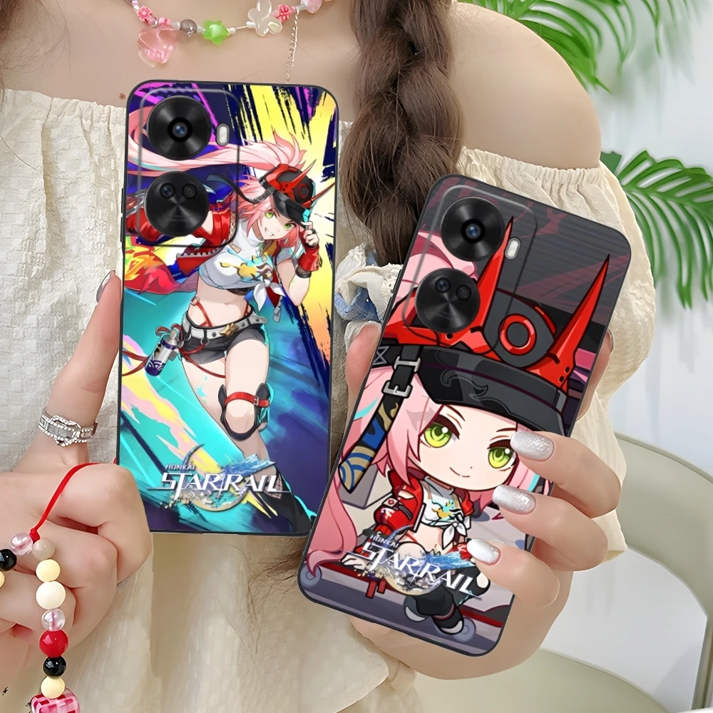 Чехол для мобильного телефона Honkai Star Rail Rappa Huawei Nova 12 11 10 9 8 7 Pro SE 5G черный мягкий