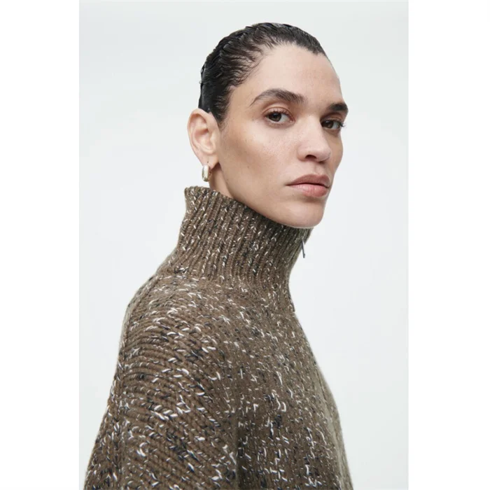 Осень-зима 2023 повседневная версия флисовый кардиган на молнии со смешанной