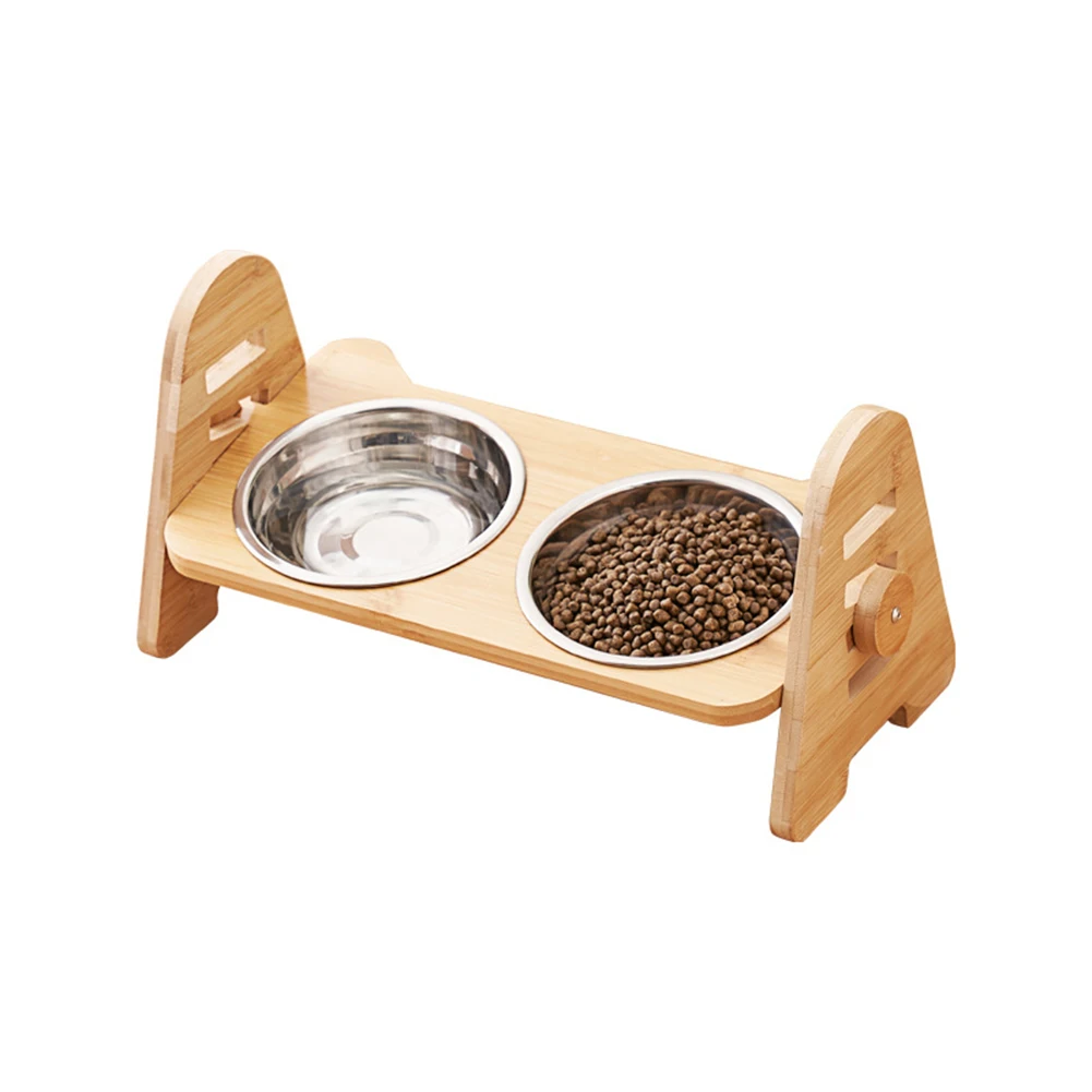 

New Elevated Dog Bowl 4 Height-Adjustable Dog Food Bowls Stand Anti-Overturning Neck Guard Pet Feeder Pet Supplies