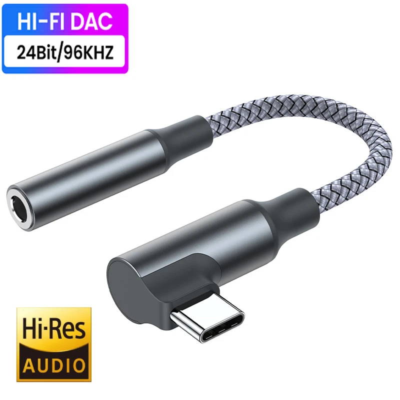 Hi-Fi DAC аудио адаптер с USB C на 3 5 Jack усилитель для наушников Aux кабель Тип Xiaomi Mi 11 Oneplus