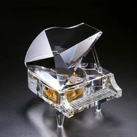 music box clear musical boxes for women or boys 3d good movement mechanism custom word or photo