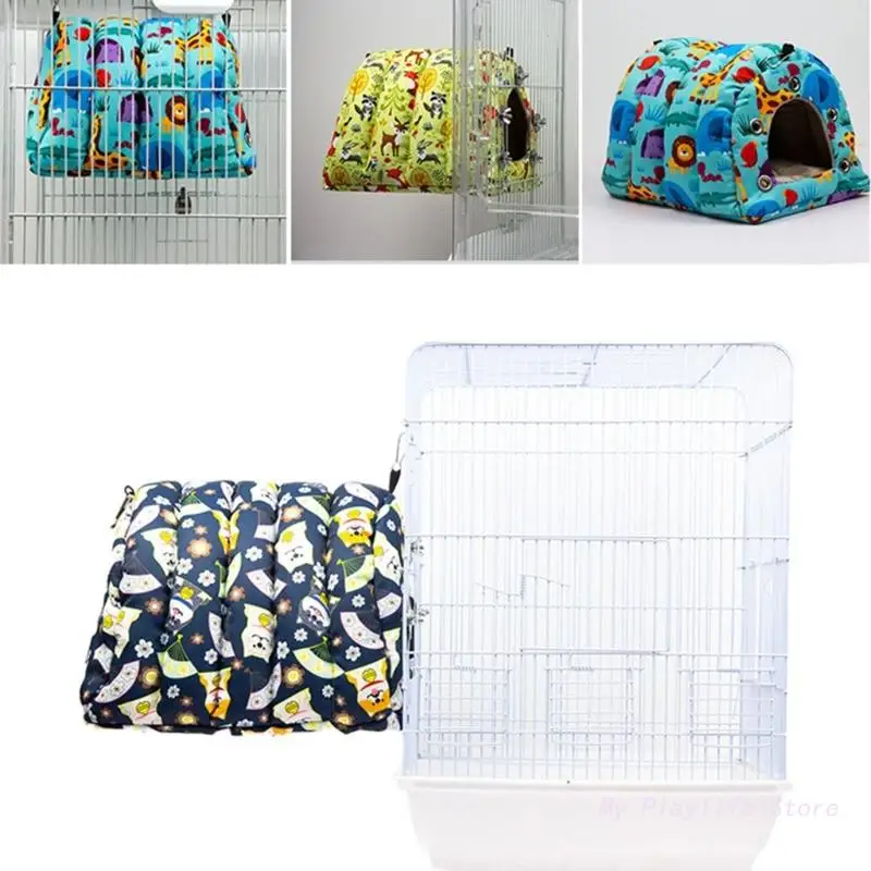 Фото Warm Bird Nest Winter Bed Snuggle Hanging House Cage Tent Plush Hideaway for Small Medium Parrot Conure Cockatiel №3