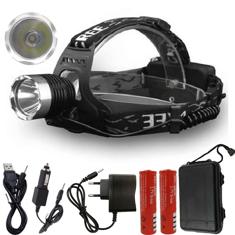 

Rechargeable Flashlight T6 Led Headlamp 3000lm Xm-l Bulbs Camping Riding Climbing Lithium Ion Fishing Light Head Lamp Litwod