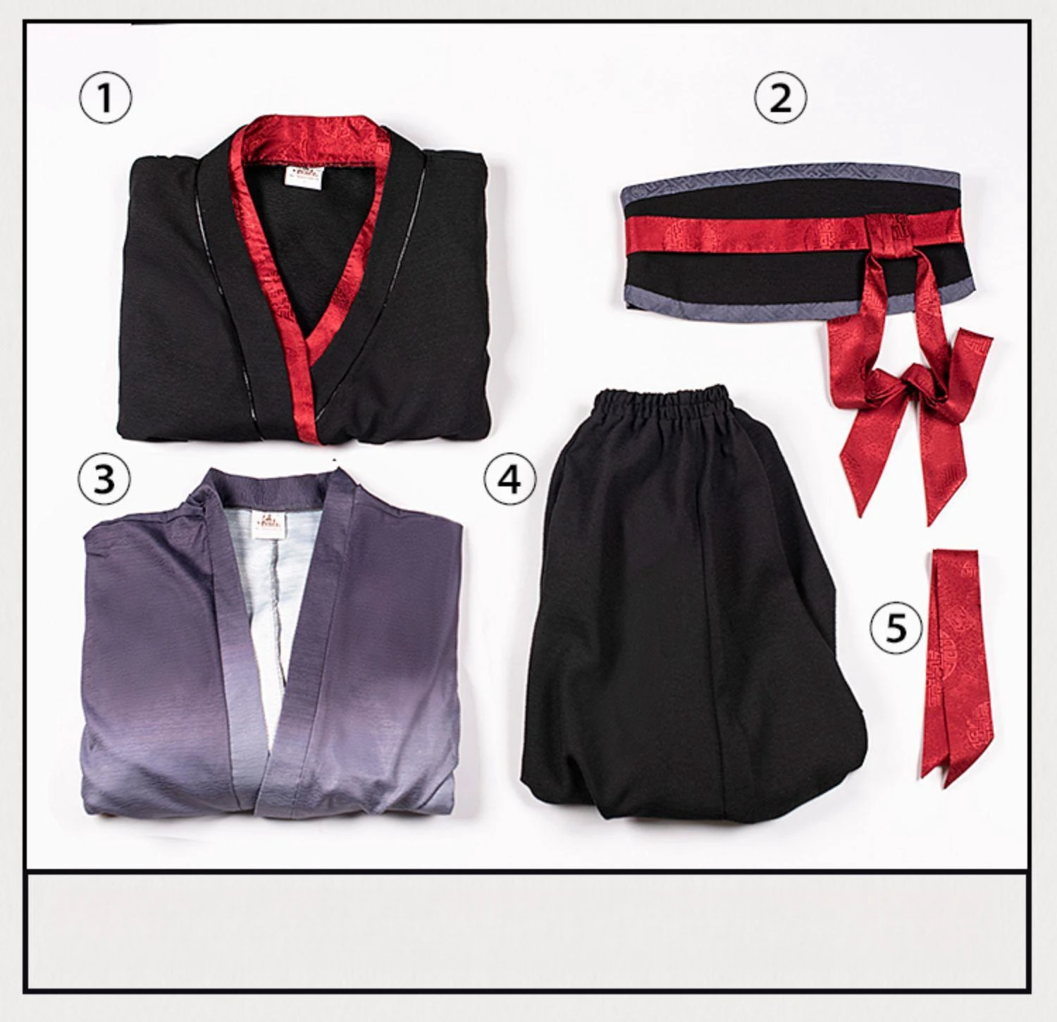 Wei Wuxian Косплей Аниме Mo Dao Zu Shi Костюм Yiling Laozu Wu Xian Униформа Наборы Парик Костюмы