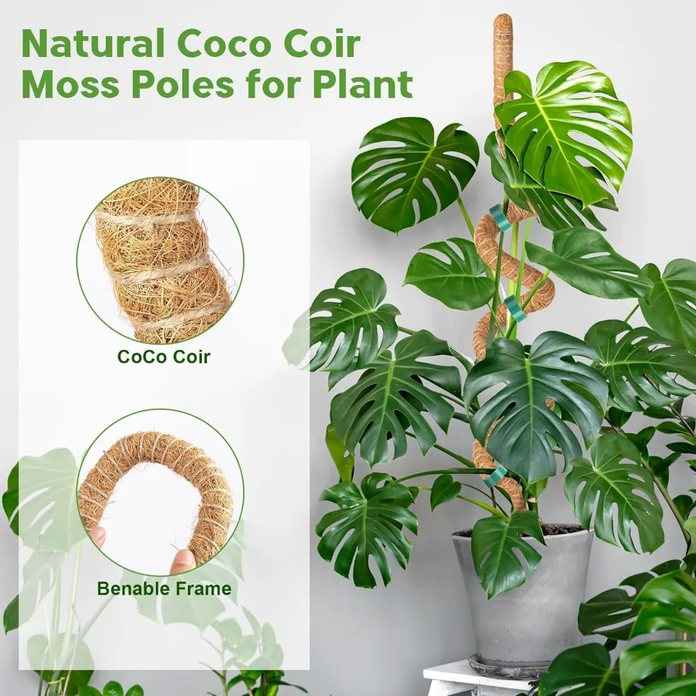 Штанга для мха гибкая опора растений комнатных вьющихся в горшках ручной работы