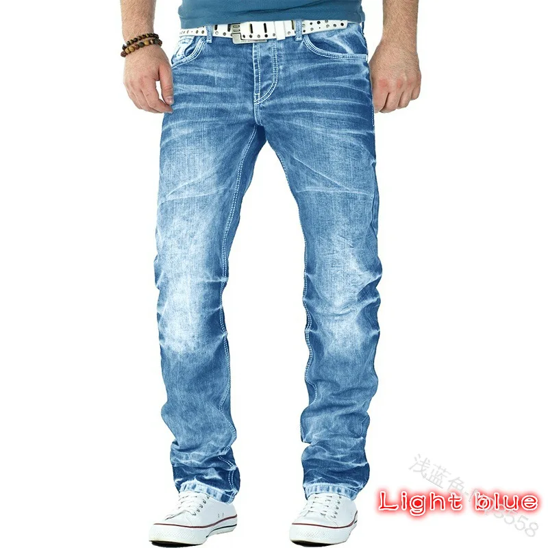 Men Jeans New Casual Straight Trousers Hip Hop Jeans Fashion Boyfriend Jeans Trend Men Clothing  Jeans