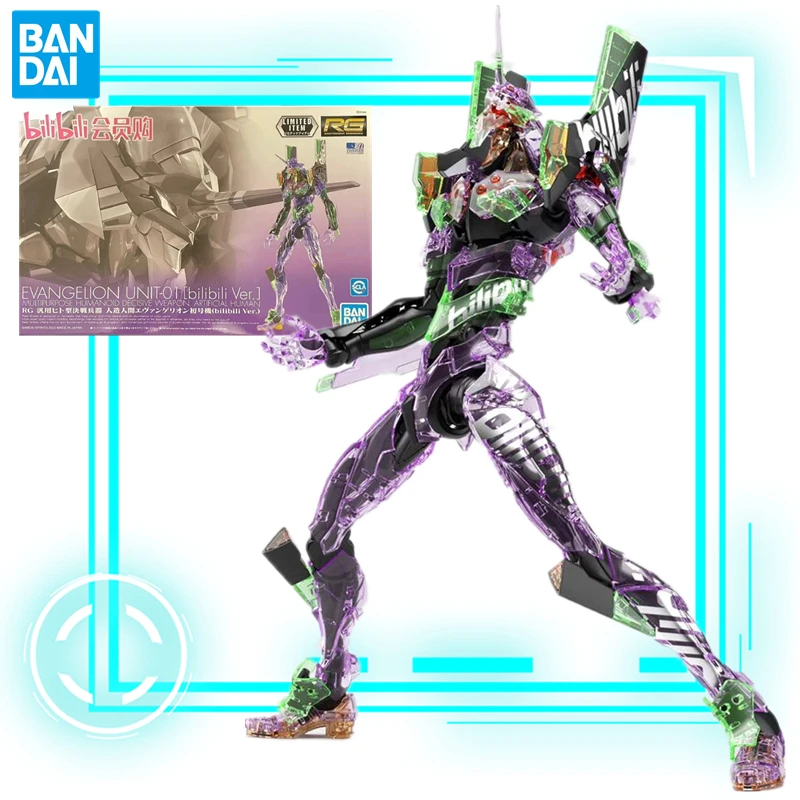 

Bandai Original Evangelion EVANGELION-01 BilibiliEdition Colorful Transparent Action Figure Assemble Model Mech Robot Toys Gift