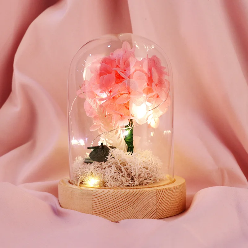 

Hydrangea Tree Glass Dome Cover Hydrangea Flower Glass Cover Flower Decoration Glass Cover Decoration Desktop Ornaments