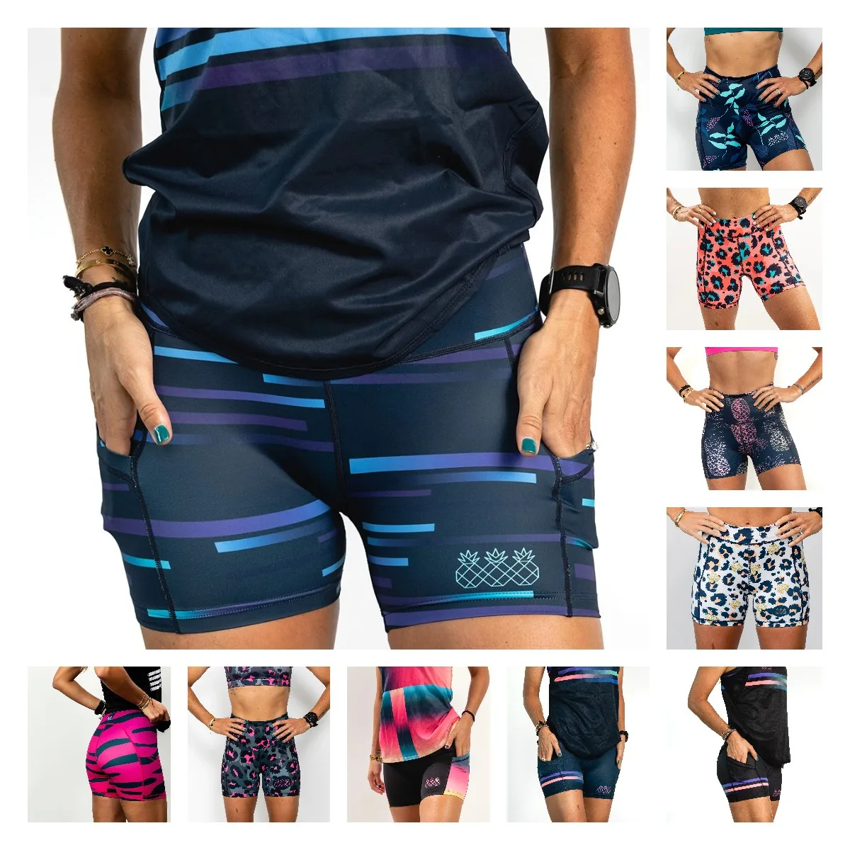 Pantalones cortos de ciclismo para Mujer, pantalón para correr, deporte, gimnasio, Fitness, entrenamiento, Yoga, triatlón, traje de baño para Mujer