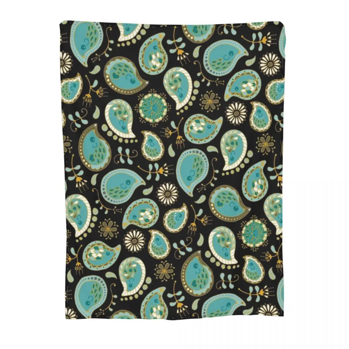 Ультрамягкое Флисовое одеяло с рисунком ежика Пейсли желтого цвета BgBlack