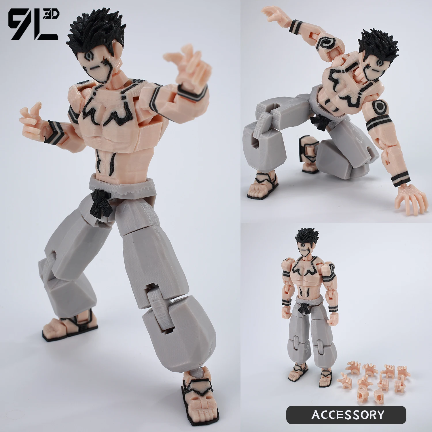Фото Аниме-фигурки Jujutsu Kaisen: Сукуна, Юдзи, Юта, Сатору Годжо, Лаки Дамми, 13 подвижных 3D-печатных фигурок-манекенов с изменением формы №4