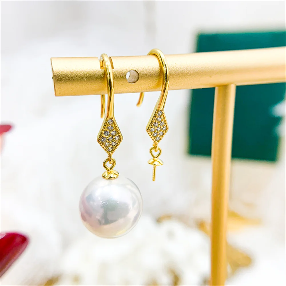 

S925 Sterling Silver Earring Hooks Accessories Gold Silver Ear Studs Ear Hooks Wire For Pearl Earrings Jewelry Making Findings