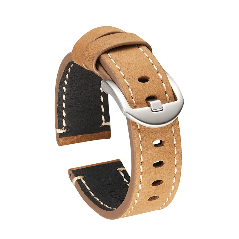 

Ремешок для часов ручной работы из натуральной воловьей кожи, винтажный браслет для Samsung Galaxy Gear S3 Active 2, 20 мм 22 мм 24 мм