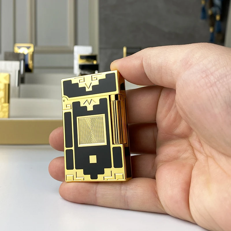 Новая памятная серия роскошная зажигалка с одним и двойным пламенем пинг-звук