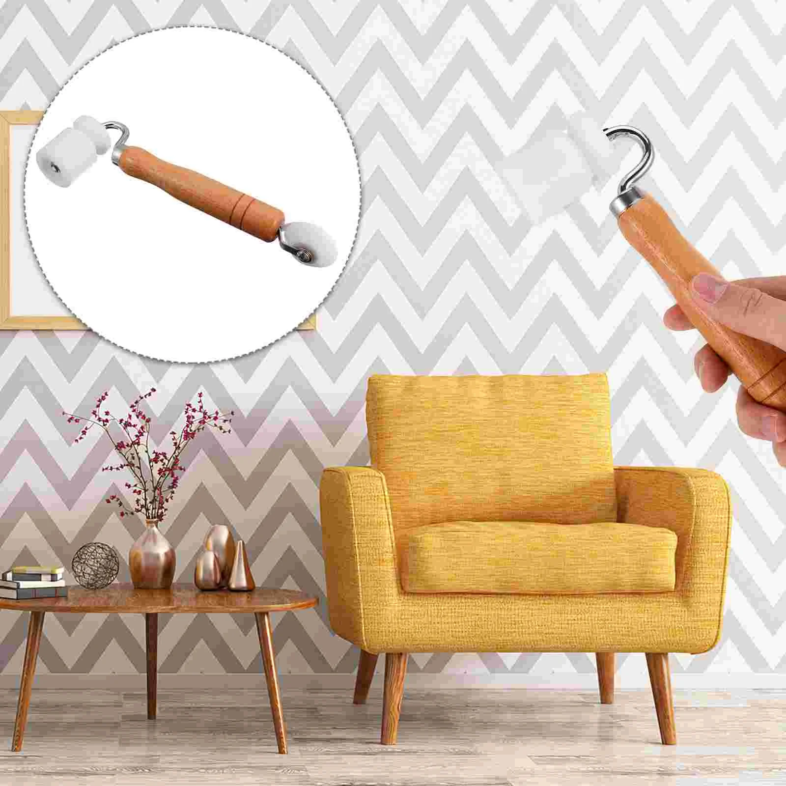

1 Pc Roofing Seam Roller Wallpaper Roller Wooden Seam Roller Installation Roller Tool Sound Deadening Roller Carpet Roller