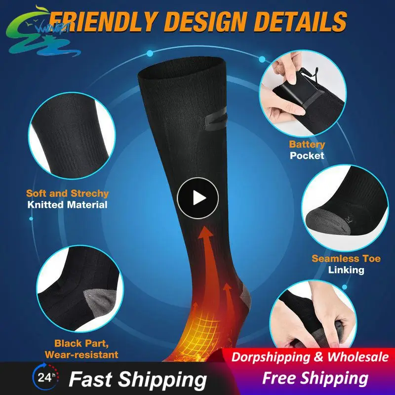 

Warm Feet Warmer High Quality 3-speed Electric Heating Rechargeable Battery Socks Heat Insulation Ski Sock Cycling Foot Warmer