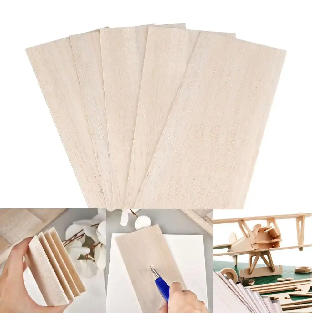 Лист из бальзы для рукоделия длина 100 мм толщина 1/1 5/2/3 5 шт