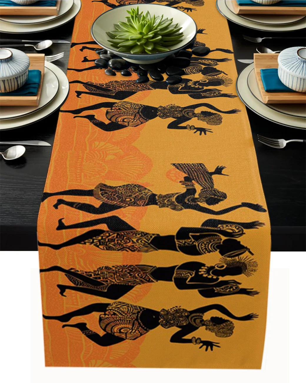 

Papuans Africa Dance Table Runner Luxury Home Dining Table Coffee Table Holiday Wedding Decoration Party Dinner Table Runner