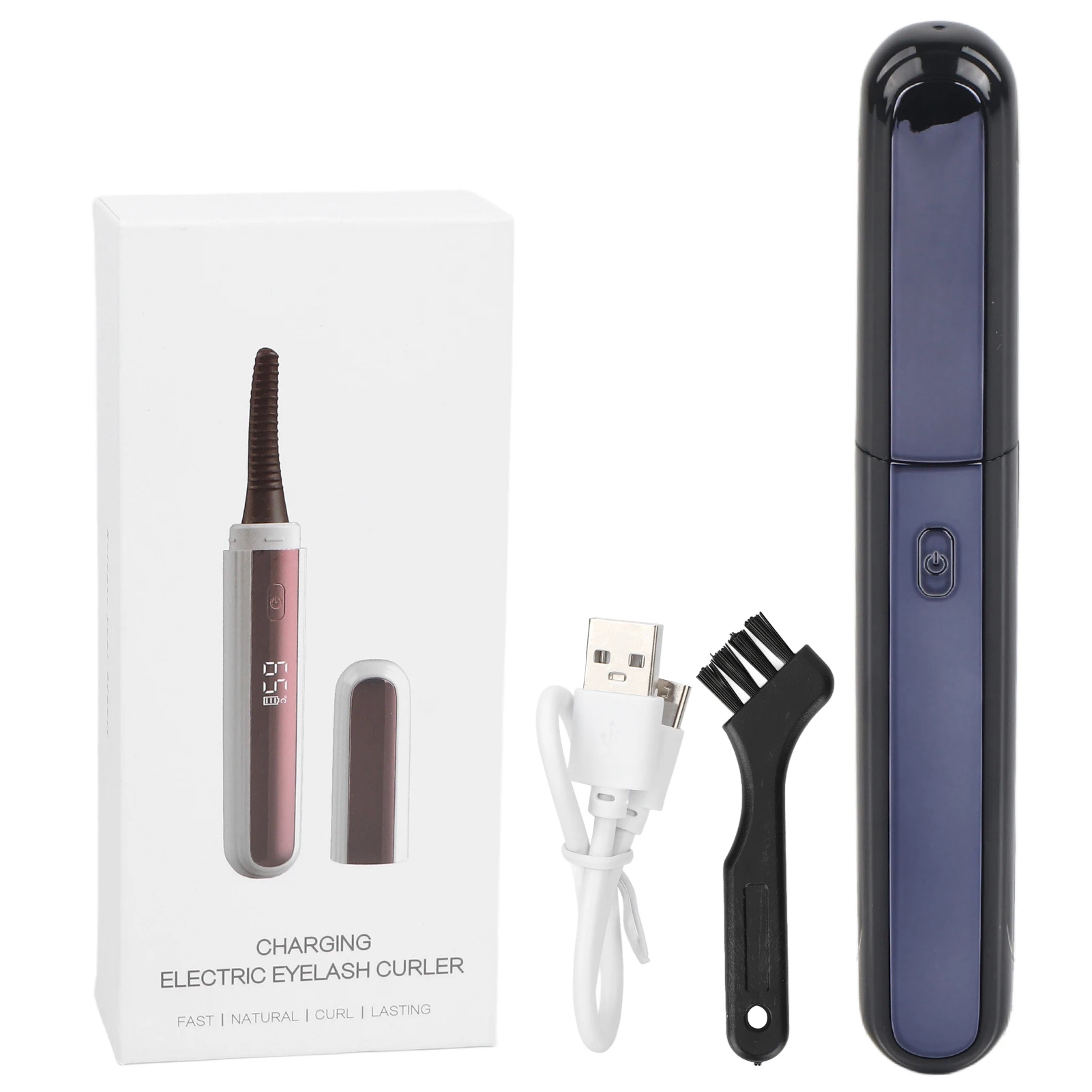 

Electric Eyelash Curler USB Rechargeable 4 Level Temp Heated Eyelash Perm with LCD Display for WomenBlack