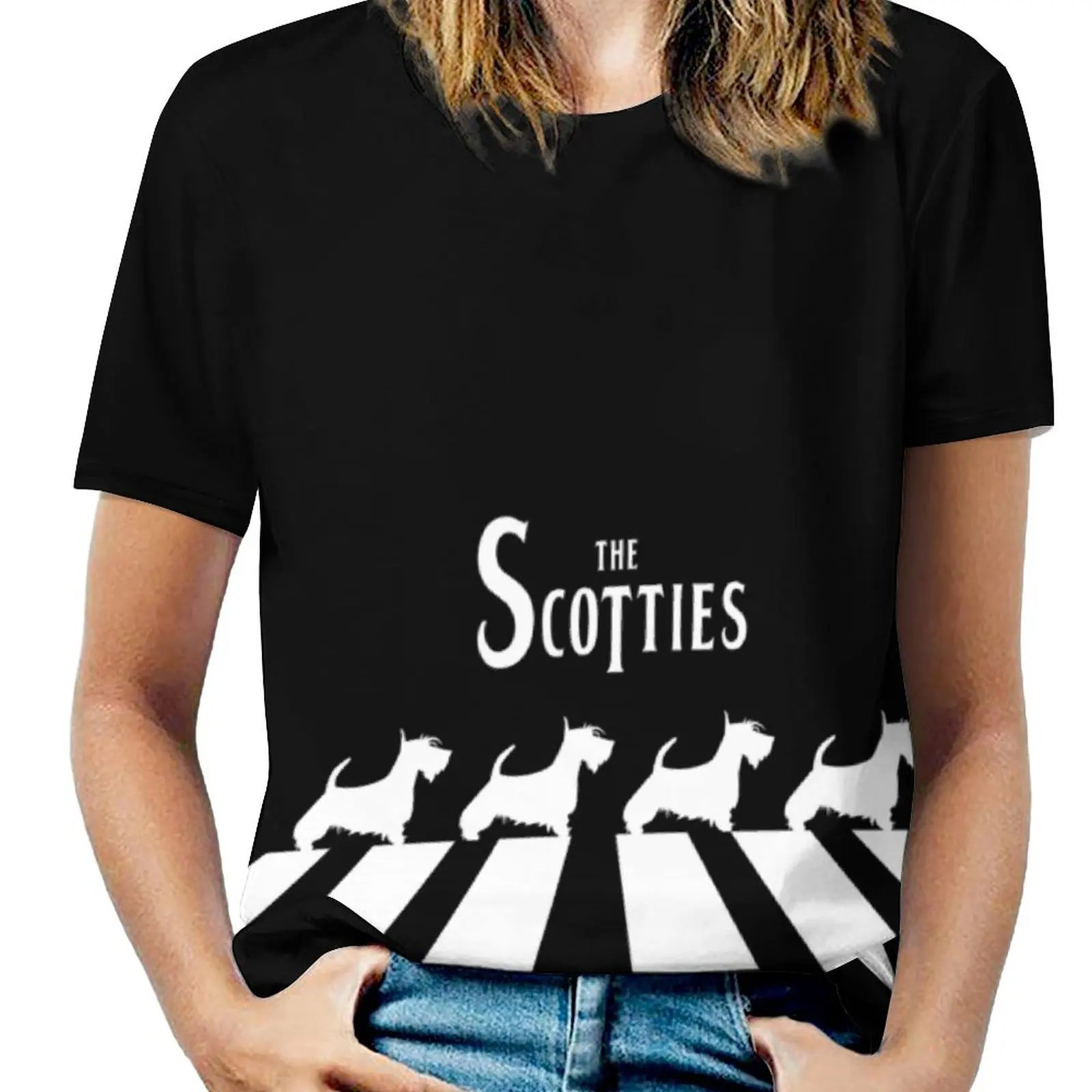 

The Scotties T-shirt Harajuku Motion Casual Tshirt Novelty Home USA Size