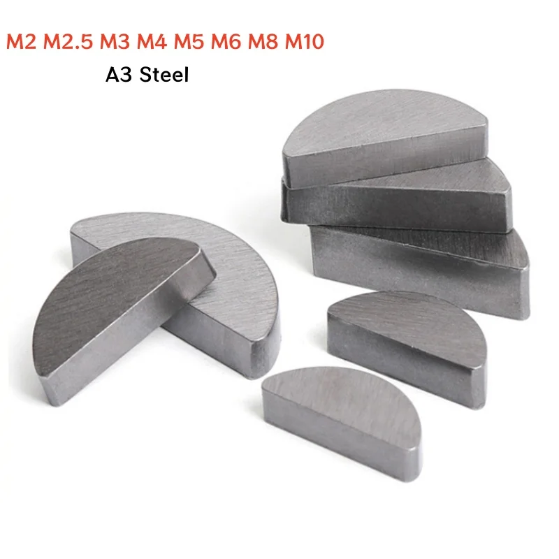 

Металлические плоские полукруглые ключи Woodruff M2 M2.5 M3 M4 M5 M6 M8 M10 из стали А3