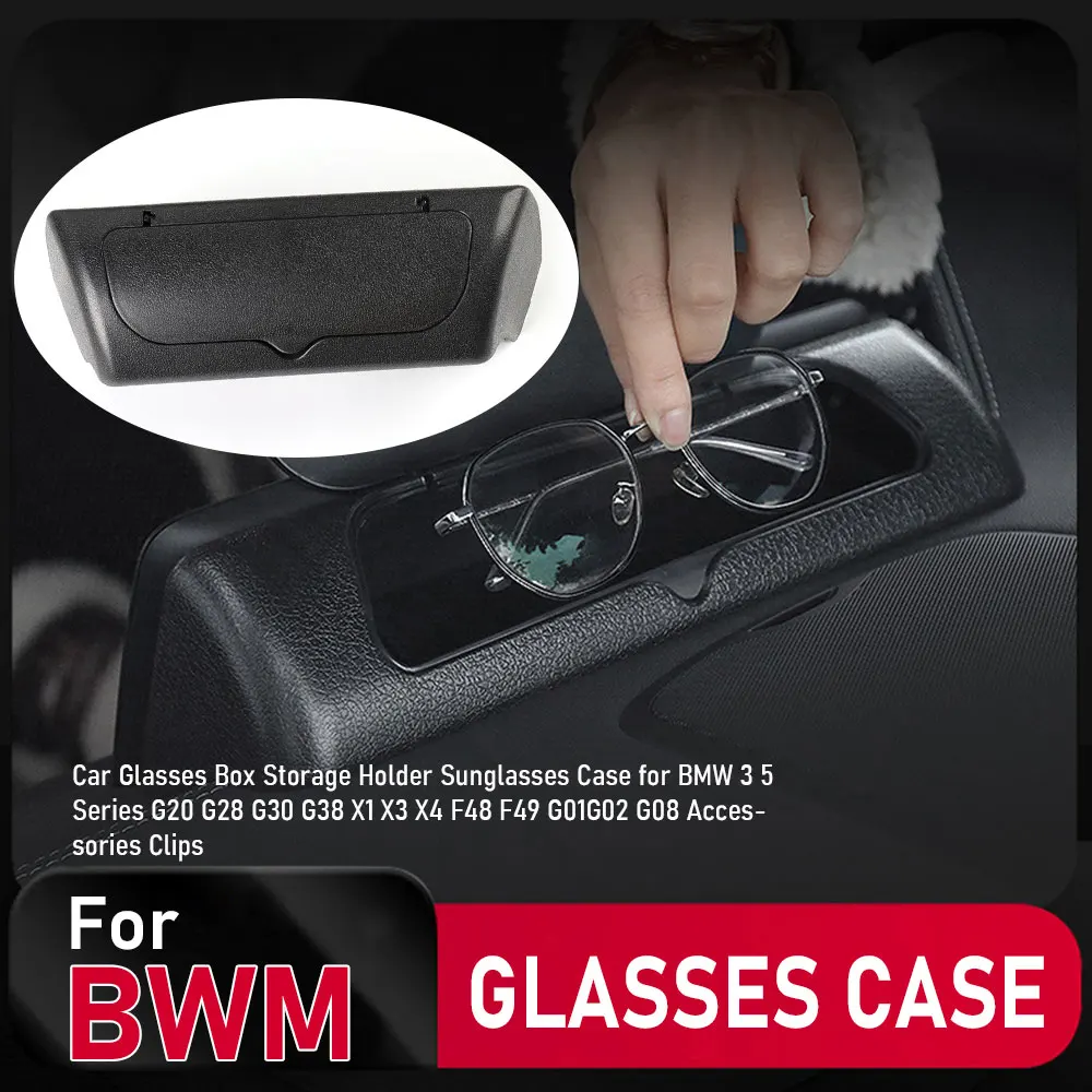 

Car Glasses Box Storage Holder Sunglasses Case for BMW 3 5 Series G20 G28 G30 G38 X1 X3 X4 F48 F49 G01G02 G08 Accessories Clips