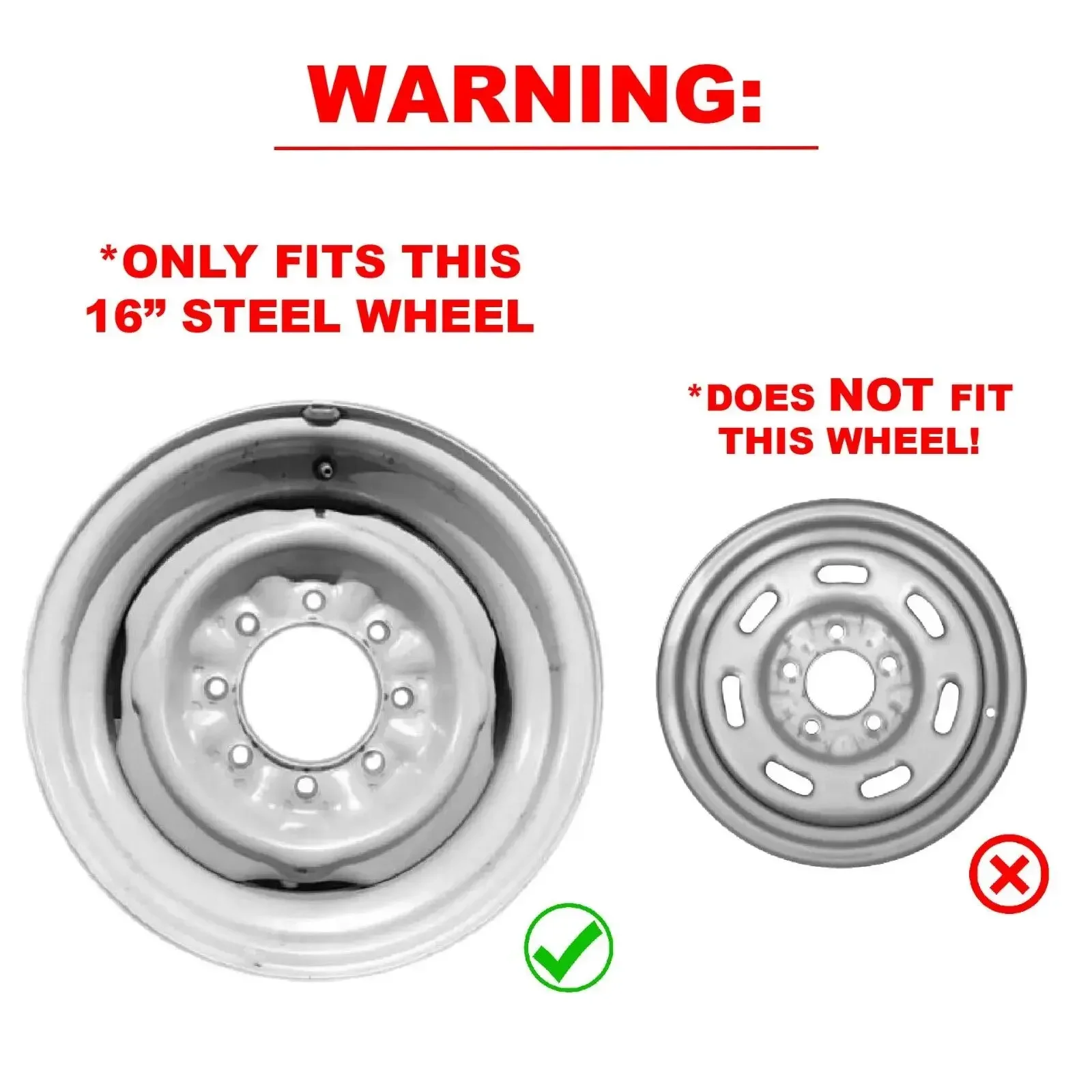 1 шт. для Ford E-Series Van 1997-2023 Серебряная муфта 16-дюймовая сверхпрочная защелка