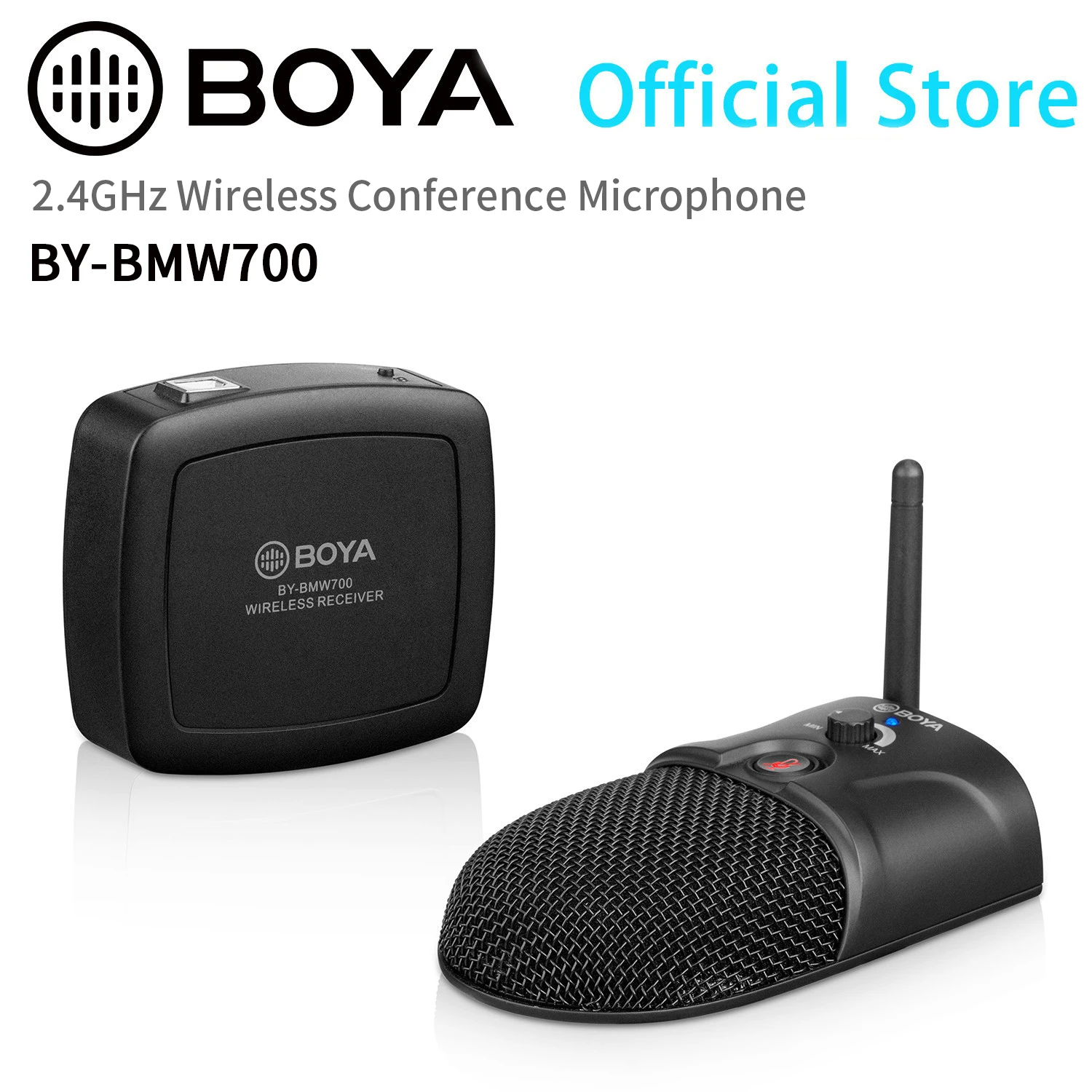 BOYA-micrófono inalámbrico profesional para reuniones, dispositivo USB de 2,4 GHz, para conferencias, festivales, eventos y conferencias, BY-BMW700