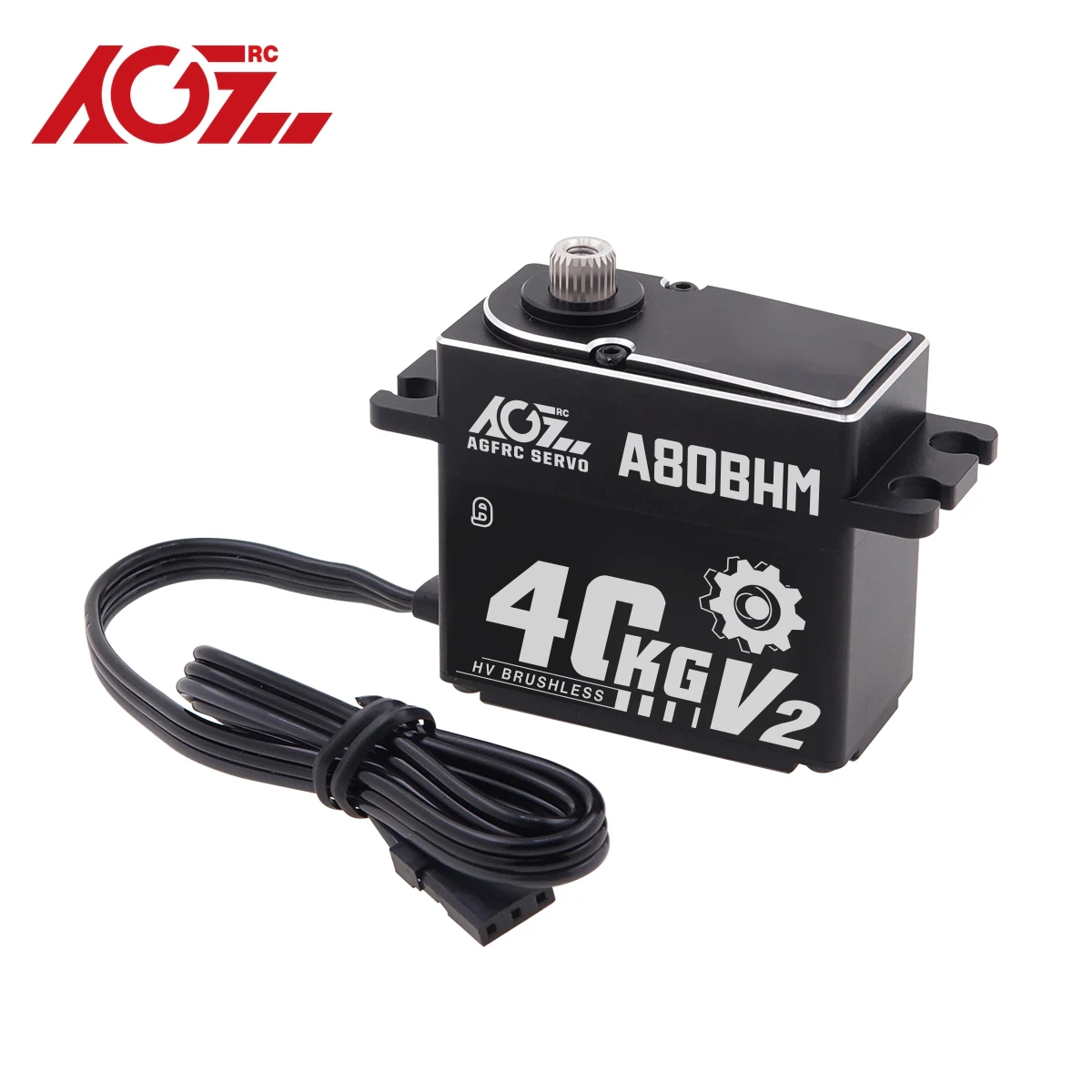 

AGFRC A80BHM V2 40KG Brushless Motor Servo High Torque 0.085Sec Steel Gear Digital HV RC Servo For 1/10 Car Crawler Truck Robot