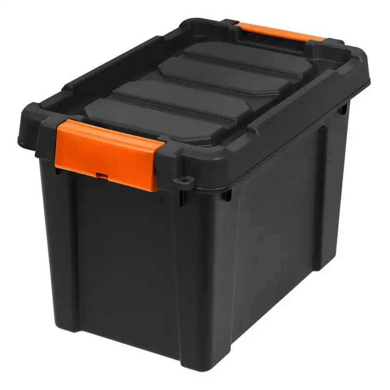 

5 Gallon Heavy Duty Plastic Storage Box, Black