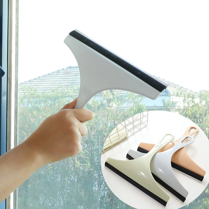 

Household Cleaning Bathroom Mirror Window Cleaner With Silicone Blade Holder Hook Car Glass Shower Squeegee Window Glass Wiper