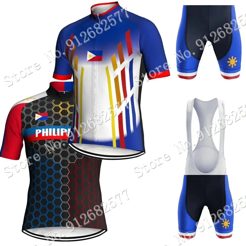 Командный Филиппинский велосипедный комплект из джерси 2024 одежда для шоссейного