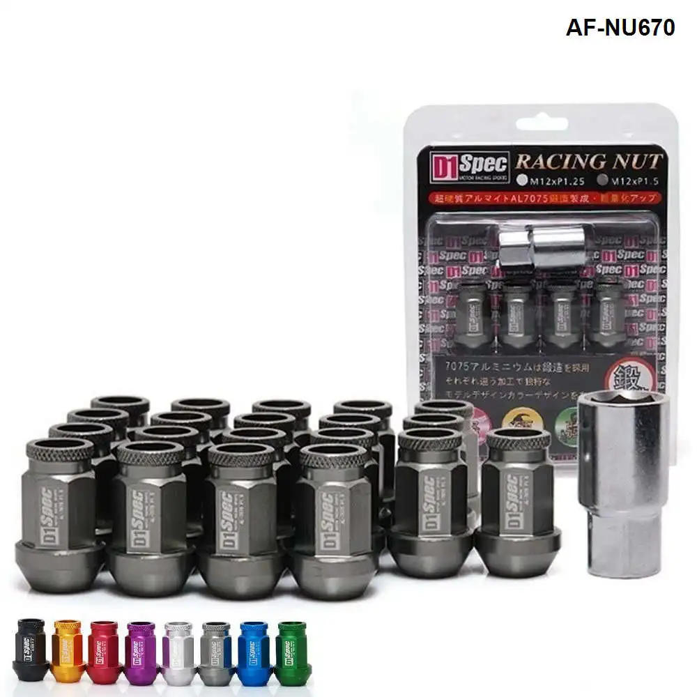 

AUTOFAB - D1 Spec Jdm Racing Wheel Lug Nuts M12 X 1.5MM / M12 X 1.25MM 20PCS For Honda Civic Acura Integra For Ford AF-NU670