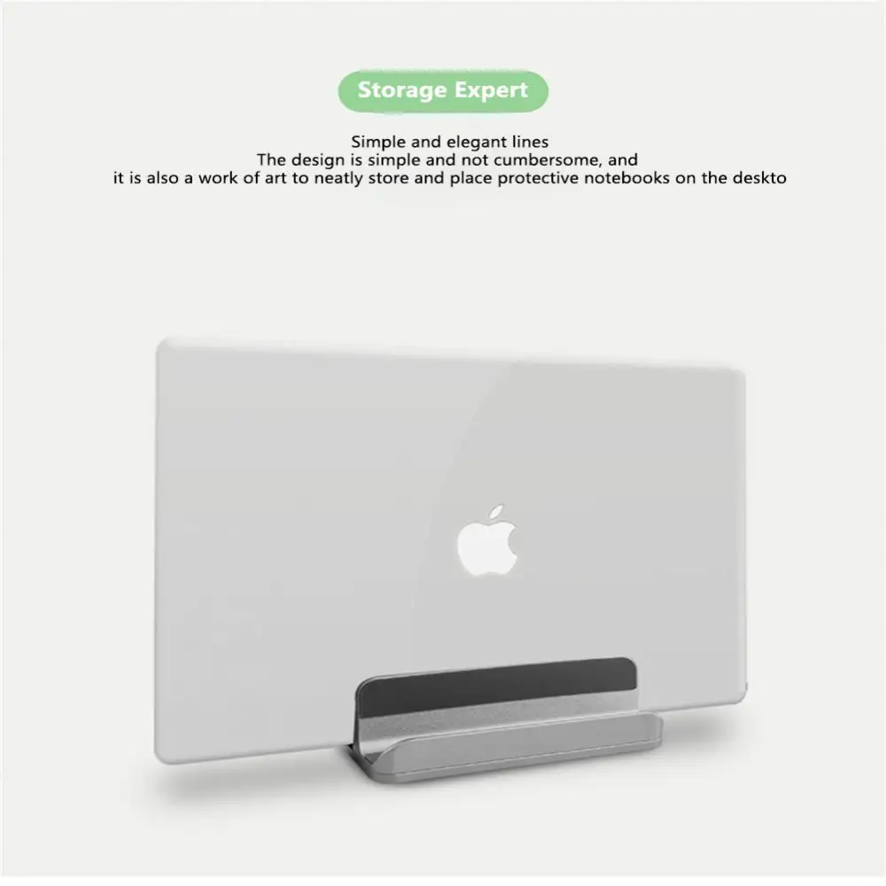 

Aluminum Alloy Laptop Stand CNC Vertical Adjustable Multi-function Storage Tablet Bracket Portable Anti-scratch Laptop Holder