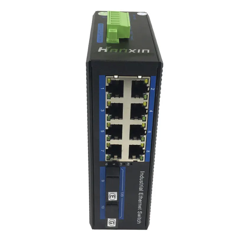 

wireless service IP40 rugged 8 rj45 gigabit industry poe fiber switch