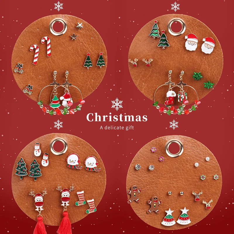 

Christmas Stud Earrings Earrings Earrings Set Set 5 Pieces Jewelry for Women