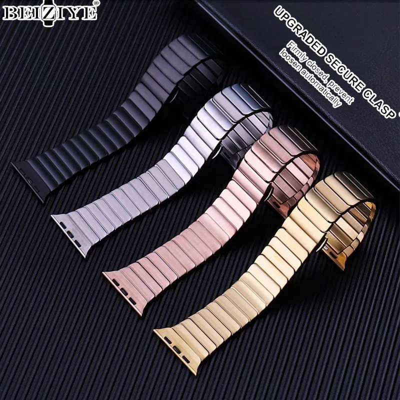 

Браслет металлический из нержавеющей стали для Apple Watch 8 45 мм 41 мм, ремешок для iWatch Series 7 6 SE 5 Band 40 мм 44 мм