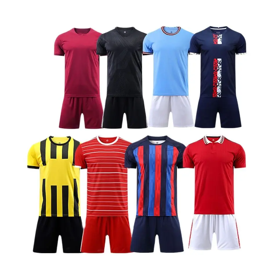 

2023 Blank Soccer Jersey And Shorts Football Jerseys Men Adults & Children Tracksuit Soccer Training Suit Sportswear Customized