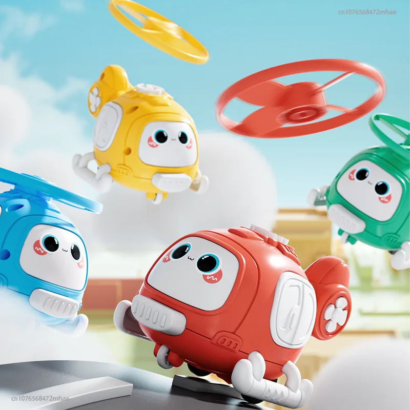 

Bamboo Dragonfly Plane Helicopter Inertial Pull-back Toy Collision Kindergarten Small Gift Wholesale for Boys and Girls
